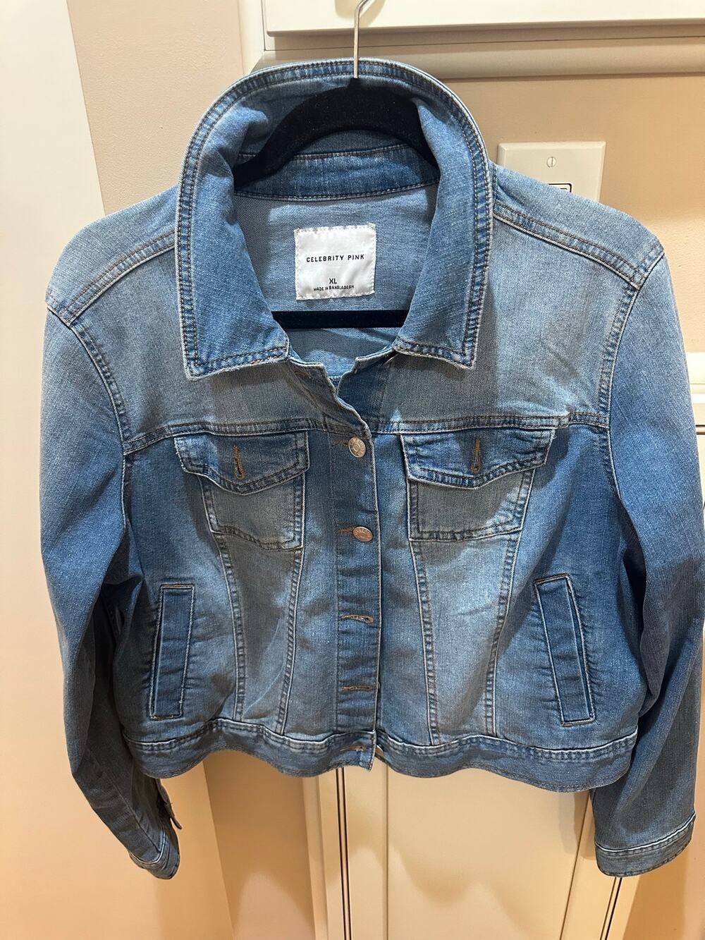 Celebrity Pink Classic Medium Wash Denim Jacket - XL